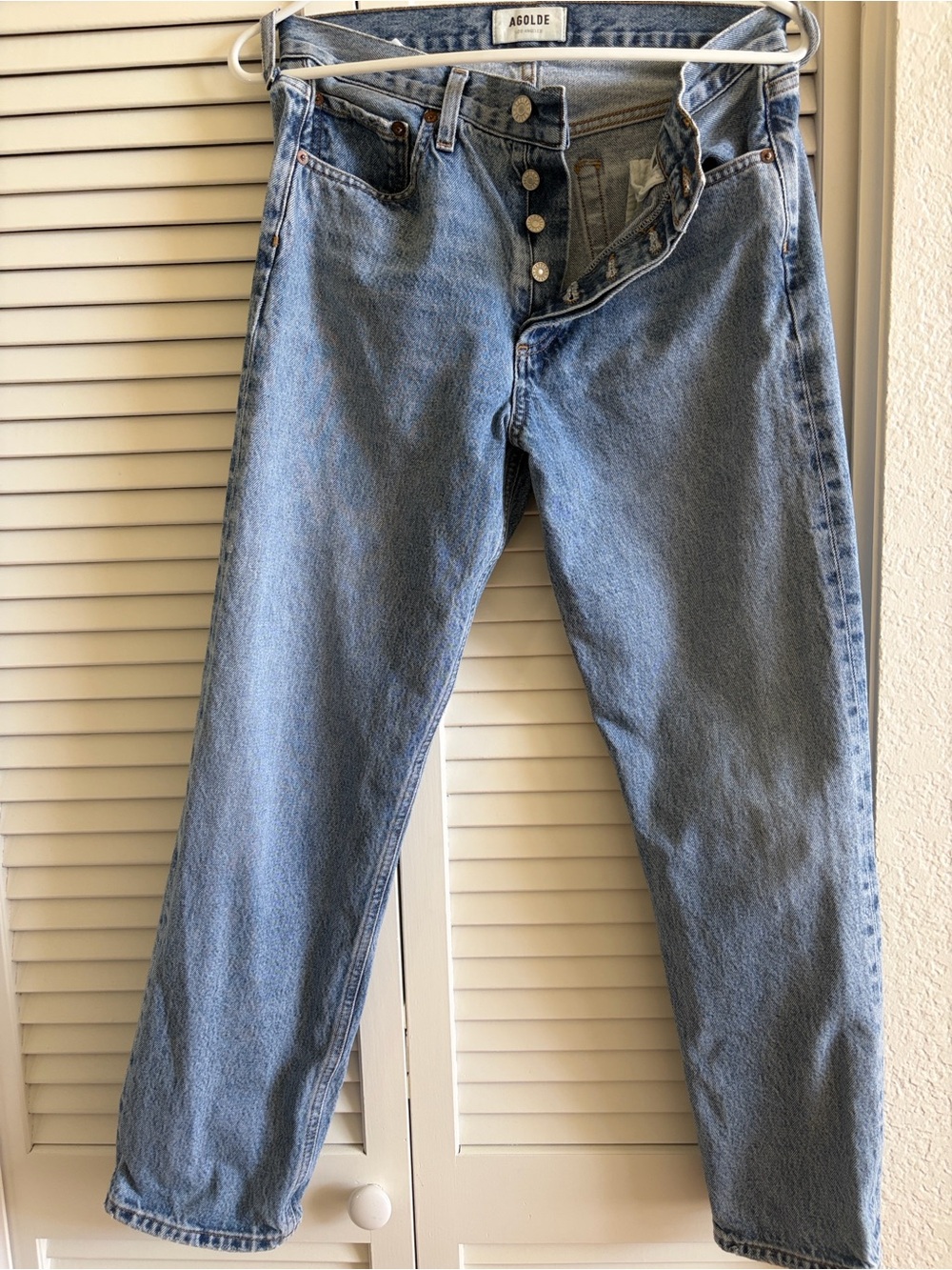 Agolde Wyman Low Slung Vintage Straight Jeans in color “Ratio”